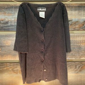 Black button Down sweater shirt